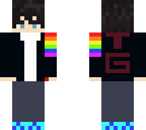 pride flag jacket guy