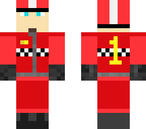retro 1950s racer (red track pants) (no visor)