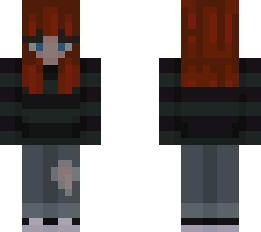 basic girl with dark brown/red hair