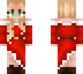 eleanor ~ blonde in mrs claus dress