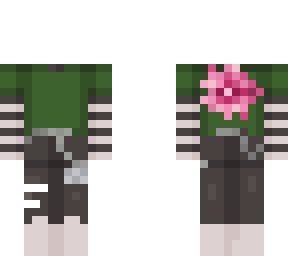 green sweatshirt w/ flower decal