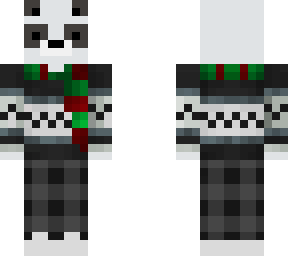 panda in christmas sweater