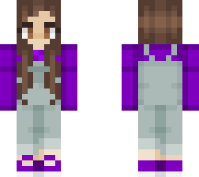 purple brown and grey girl