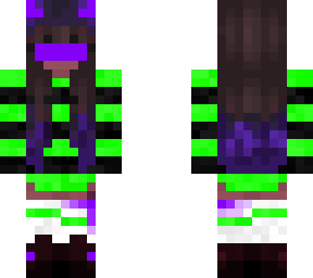 purple with green glow