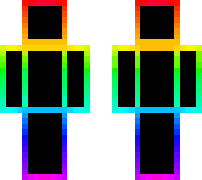 rainbow and black skin