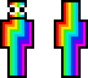rainbow skin with glasses