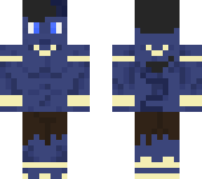 shirtless blue fire demon