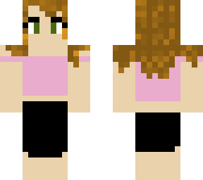 short brown hair girl in pink shirt