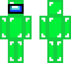 sussy green skeppy among us imposter skin