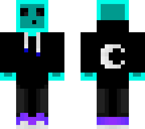 turquoise slime with blue to purple fade grid effect