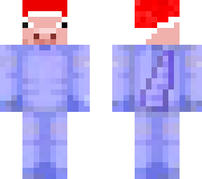 christmas pig in an axolotl onesie
