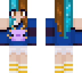 female with axolotl shirt/sweater