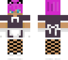 pink haired maid boy uwu