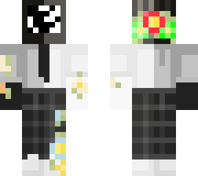 black white tv flower head <3