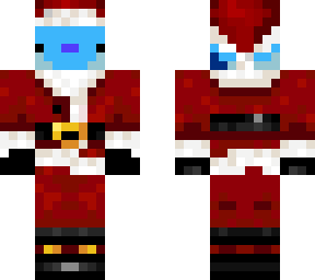 blue axolotl with santa suit