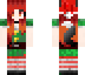 christmas fox girl