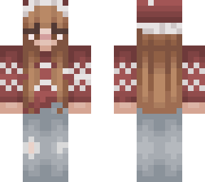 christmas skin with hat :) hair cred goes to europe on planet minecraft