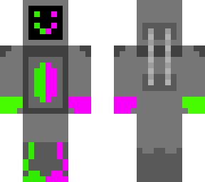 green / pink robot boi