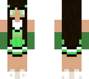 green cheerleader