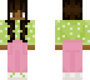 pink pants with lime polka dot sweater