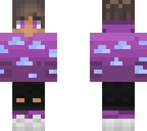 purple clouds hoodie boy ._.
