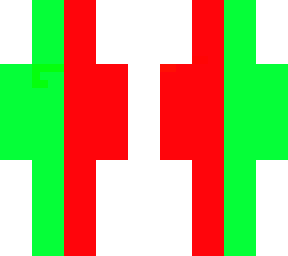 red and green