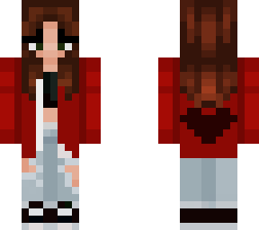 basic red girl skin