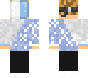 blue and white mask