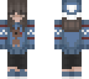 christmas blue sweater