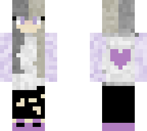 e- girl white and black hair