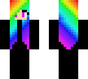 glitched rainbow girl
