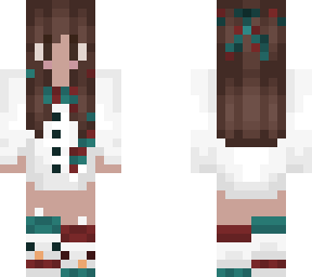 mistletoe snowman girl