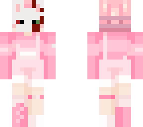 xer0twelve bunny mask pink overalls (remade mask)