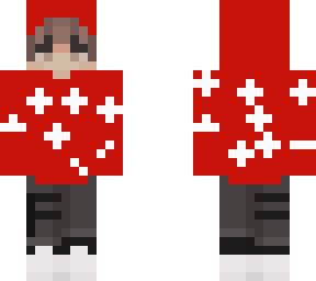 boy with christmas ugly sweater light red