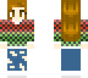 christmas jumper and jeans girl