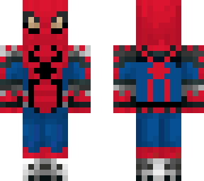 combination of traditional spider-man costumes (tom holland, andrew garfiel and