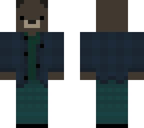 flannel bear (unbuttoned)