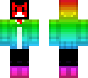 geometry dash red rainbow cat 2