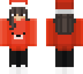girl in a red christmas sweater