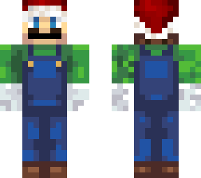 luigi with santa hat