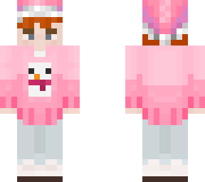 acorn christmas sweater pink hat