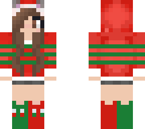 cat christmas girl