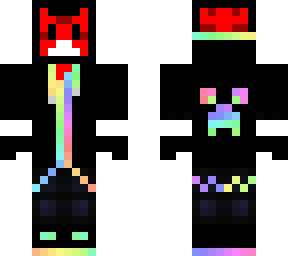 geometry dash red rainbow cat