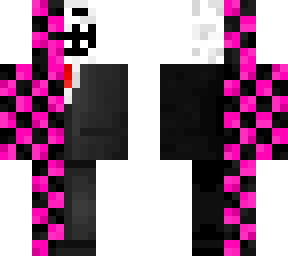 glitched pink & black trollface skin