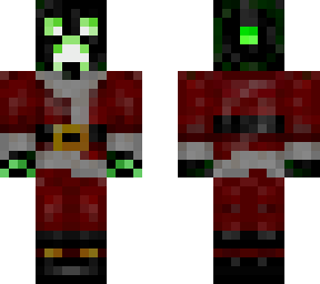 neon creeper in santa's suit