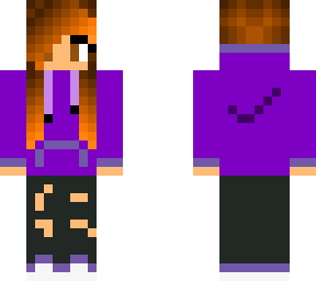 purple hoodie girl