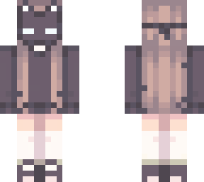 ~plain girls skin with black cat mask~