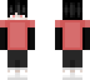 black haired red shirt long sleeved boy (created by my friend udng)