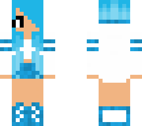 blue and white tomboy