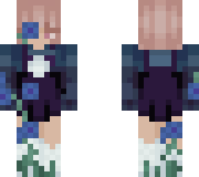 blue flower skin